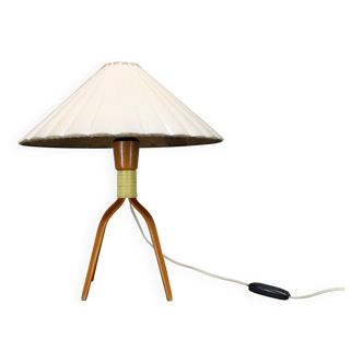 Lampe de table en bois des années 1960, Tchécoslovaquie