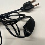 Vintage ceramic lamp in black and green - 1950s / 1960s - Handmade lampshade