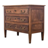 Commode en bois massif style Louis XVI / fin du XVIIIème siècle