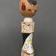 Japanese Kokeshi doll keel shape wood polychrome decoration early twentieth century