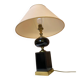 Table lamp by Le Dauphin Recency black and gold ceramic
