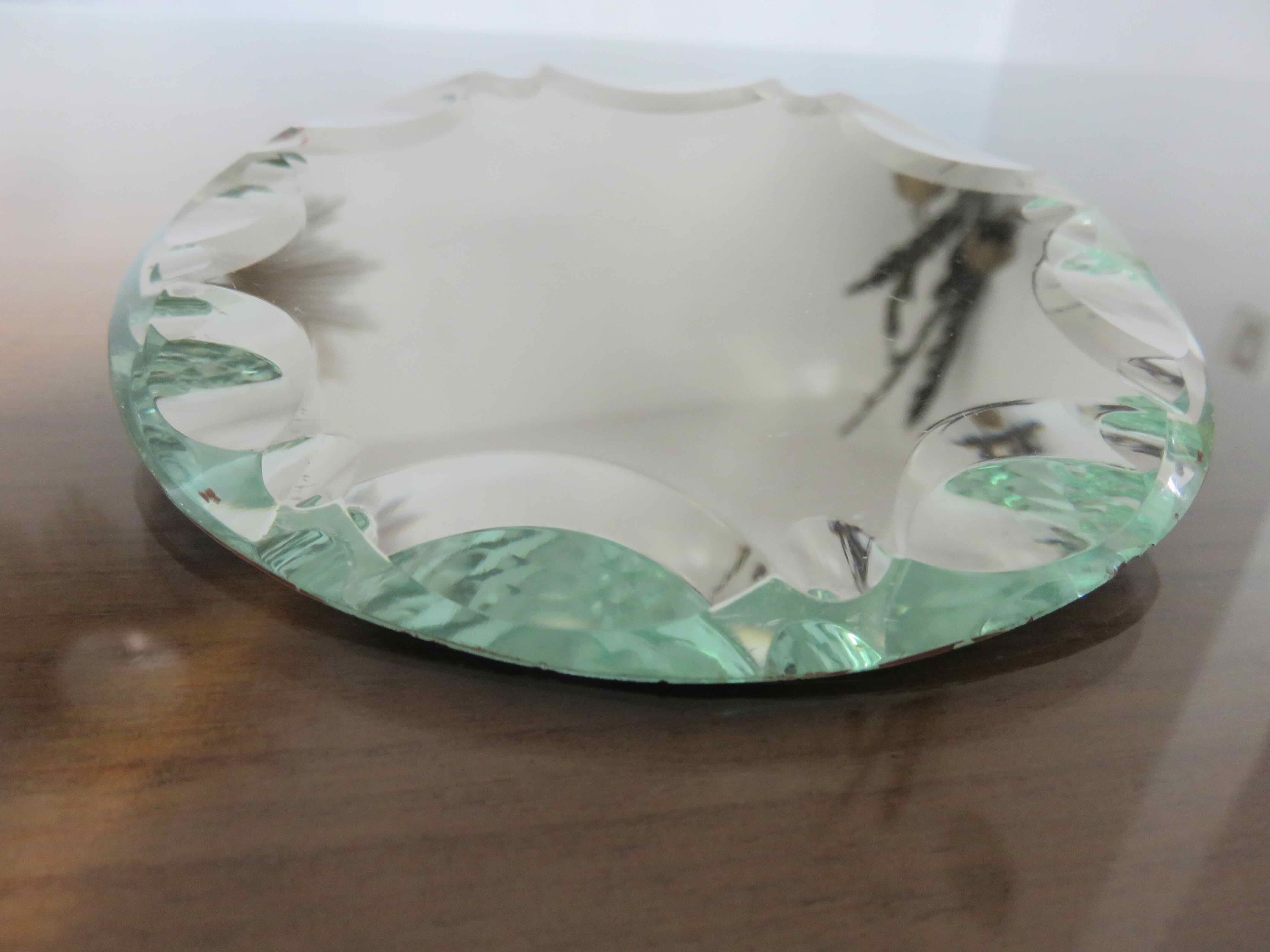 Set of 6 small antique mirrors beveled art Deco to pose