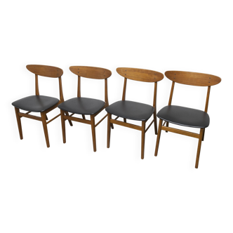 Set of 4 Farstrup Mobler chairs model 210 Danish Scandinavian 1960