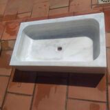 Macael white marble sink