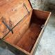 Antique French pine chest – 1838, painted folk art