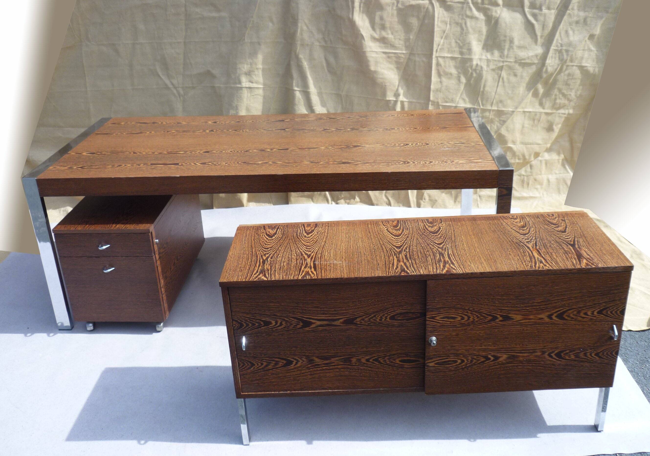 Ensemble de mobilier de bureau palissandre