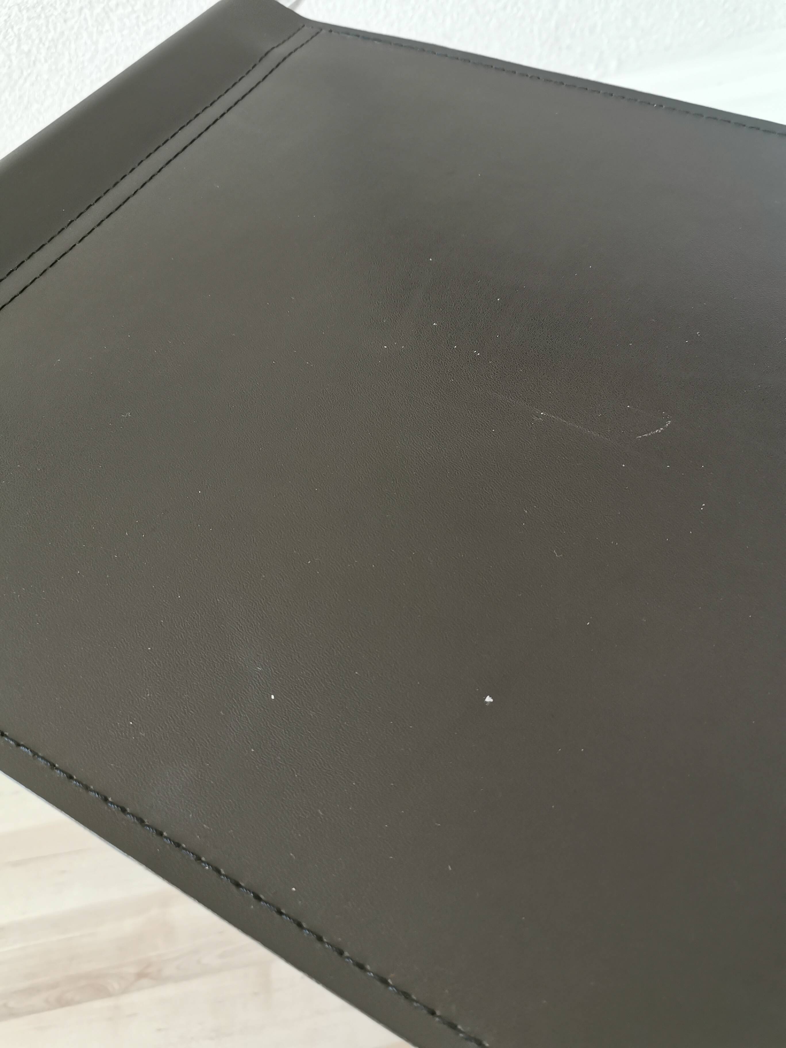 Vintage Mart Stam Style Armchair: Dark Brown Faux Leather Chrome Cantilever