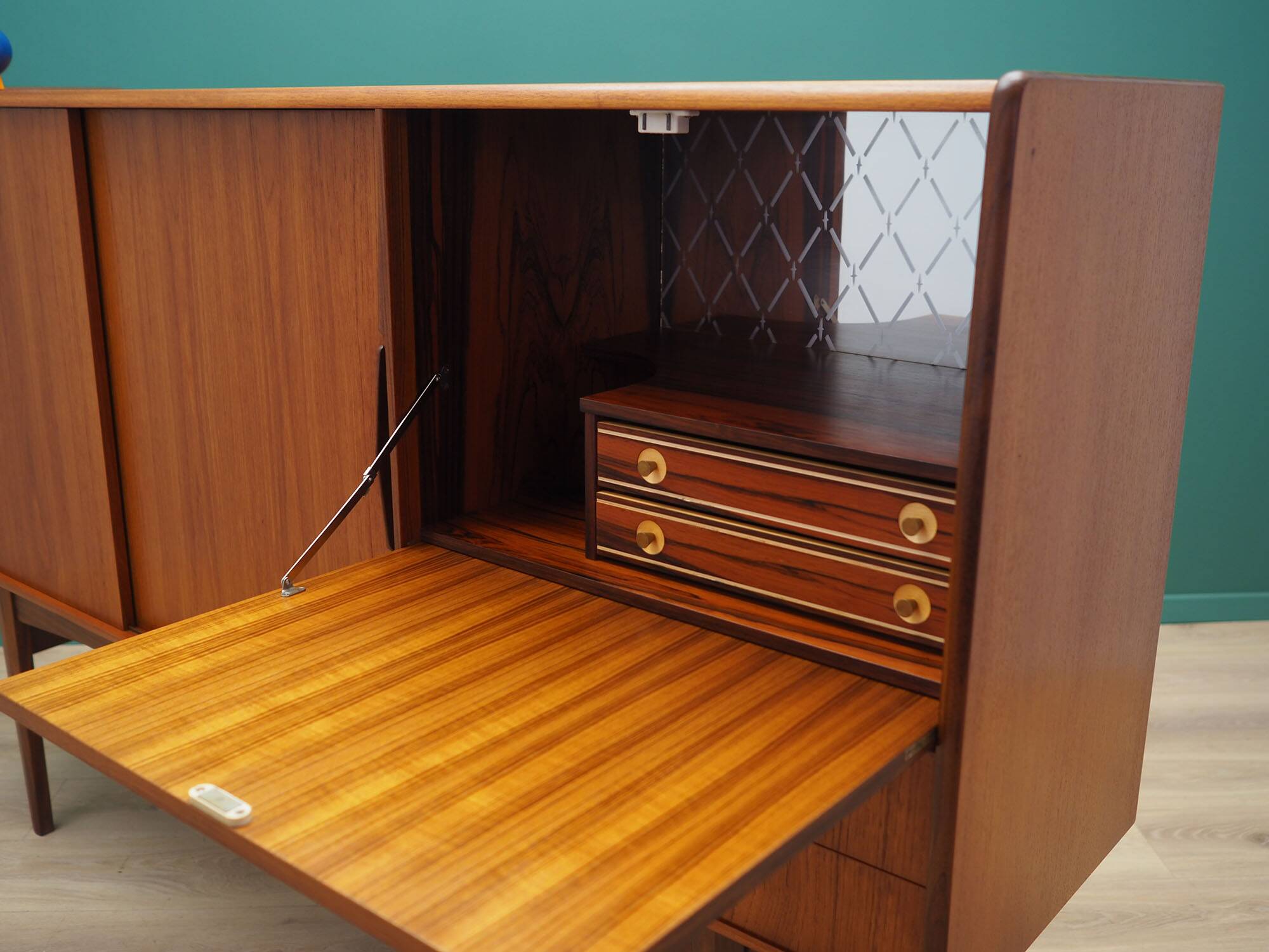 Teak highboard, Danish design, 1960s, production: Denmark
