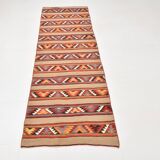 Tapis couloir kilim vintage – Tissage artisanal d’Anatolie, années 60