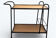 Vintage steel and rattan dessert trolley on wheels