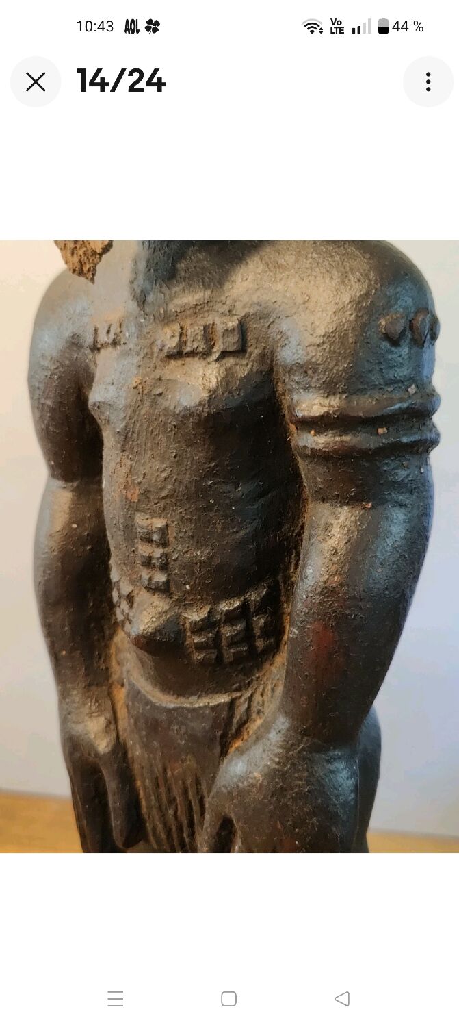 Ancient mystical husband fetish sculpture, Blolo Bian Baoulé
