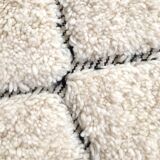 Moroccan Berber carpet blessed ouarain ecru with black diamonds engraved 300x202cm