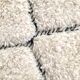 Moroccan Berber carpet blessed ouarain ecru with black diamonds engraved 300x202cm