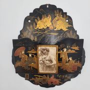 Porte-lettre ancien Napoléon III avec photo ancienne