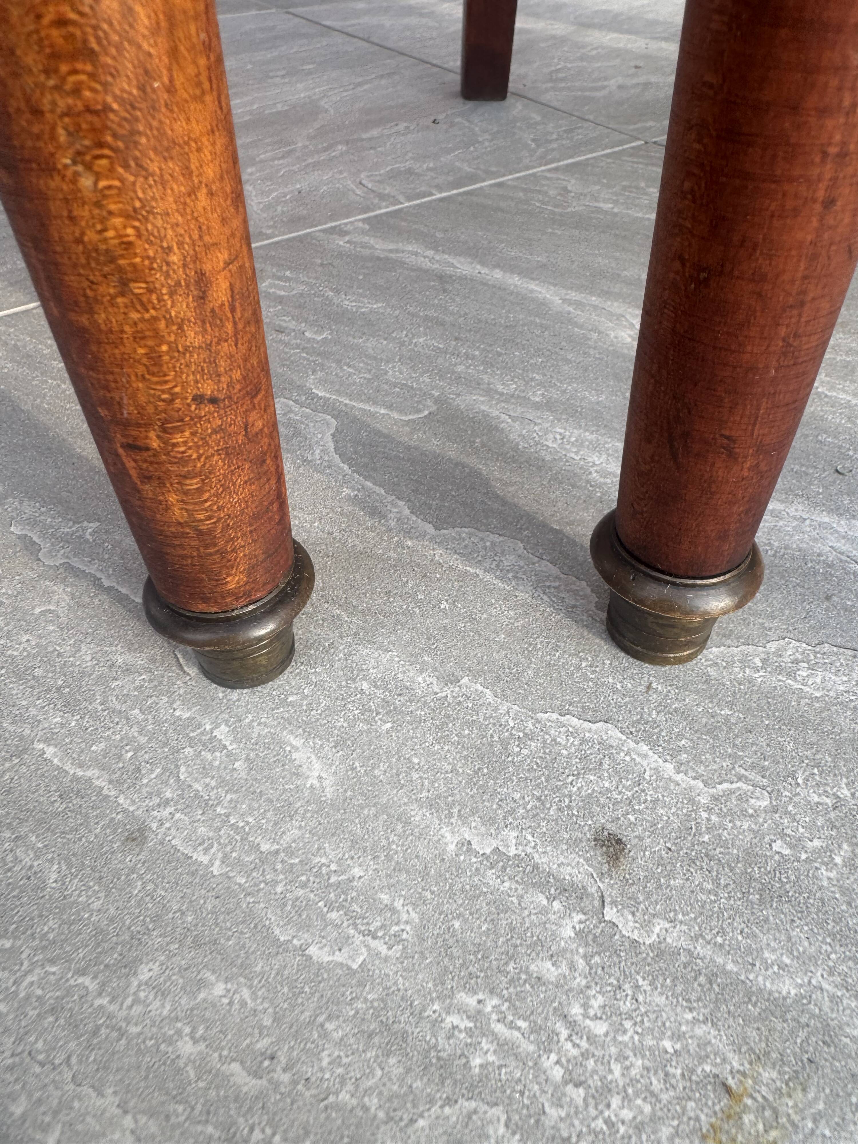 Set of four antique Louis XVI style chairs, wood and cane