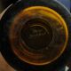 Art Deco vase, honey glass, Bohemia, Czechoslovakia, 1930s