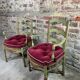 Pair of provençal straw armchairs late nineteenth
