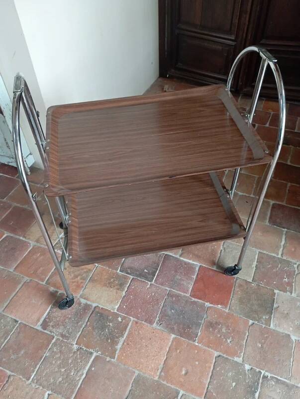 Vintage folding serving trolley