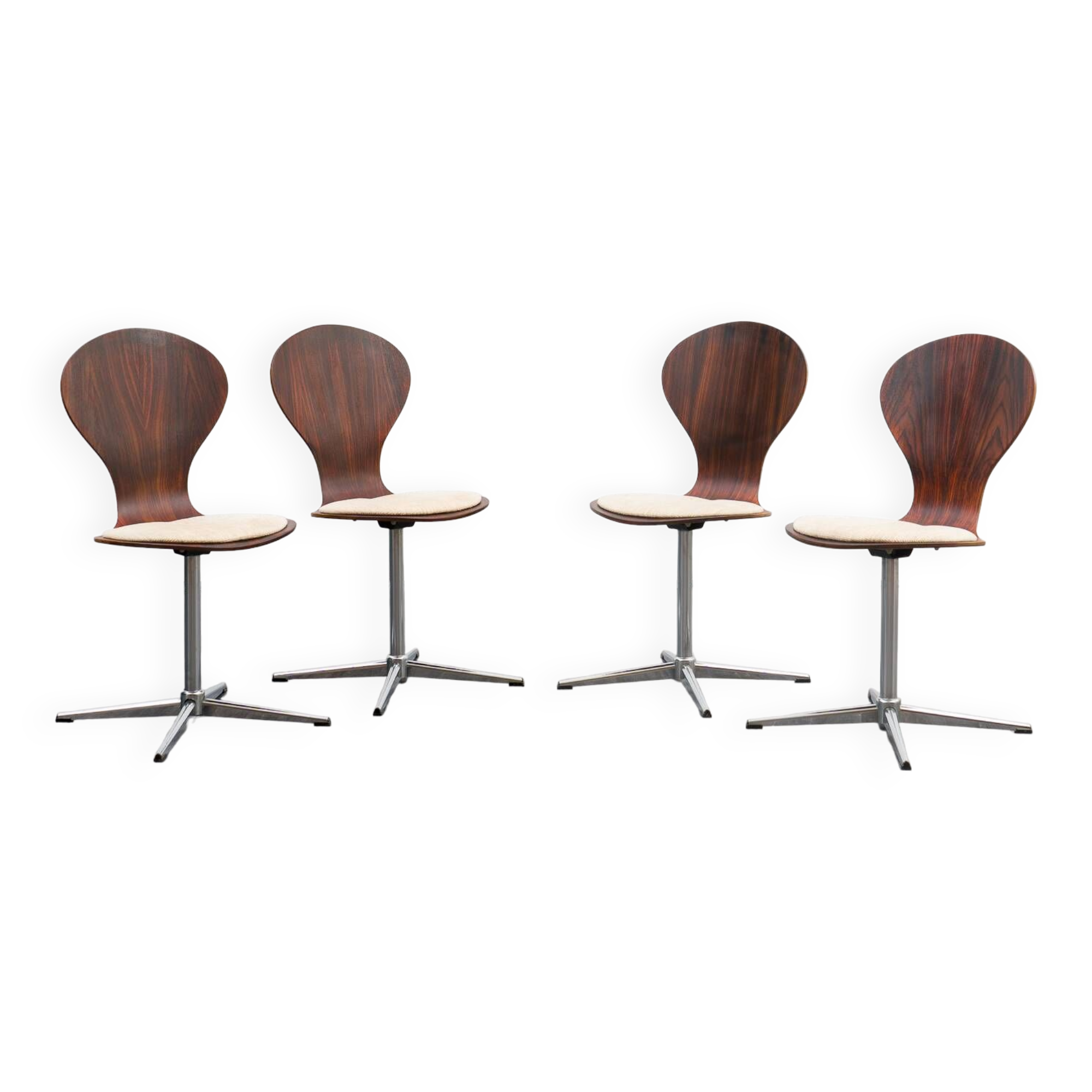 Set of four dining room chairs, vintage, 1960s