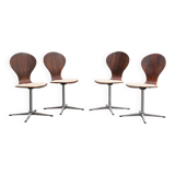 Lot de quatre chaises de salle à manger, vintage, annés 60