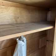 Armoire portes coulissantes bois brut