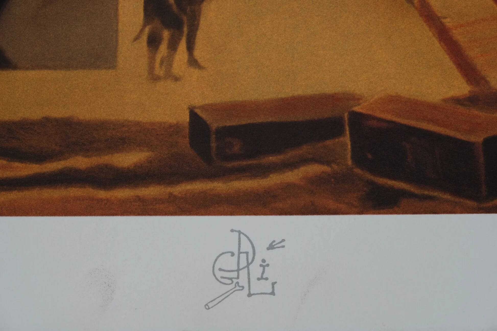 Salvador Dali: Dali's Hand Removing a Golden Fleece - Signed Lithograph