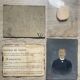 Portrait, photographie, ambrotype, peint à la main, XIXème, signé EV, daté 1881, verre bombé