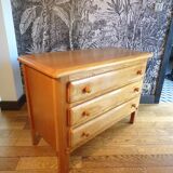 Elm chest of drawers 1970-80 3 drawers