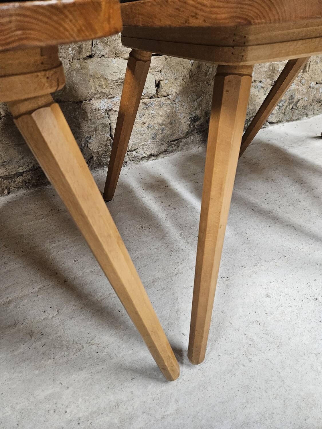 Lot 4 chaises auberge bistrot 1970"