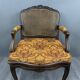 Pair of Louis XV Carved Wood Fluted Armchairs, Late 19th Century