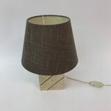 Travertine table lamp with golden details, 1970’s