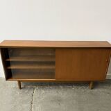 1960’s Mid-Century teak bookcase by Avalon with sliding doors