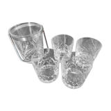 Whisky service 5 pieces in chiseled crystal