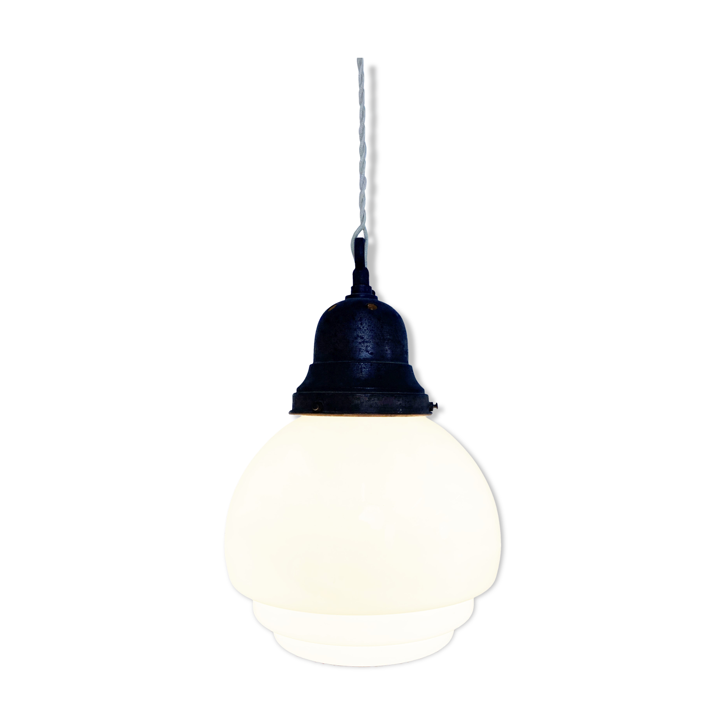 Opaline pendant light 1930s