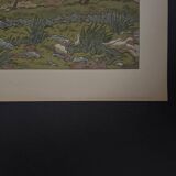 Lithograph by Henri Rivière The Enchantment of the Hours - The Downpour