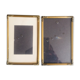 Lot of 2 old brass frames