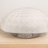 Vintage 1990s flush mount ceiling or wall frosted glass light