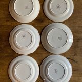 6 vintage flat plates