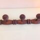 Three-headed wooden patère