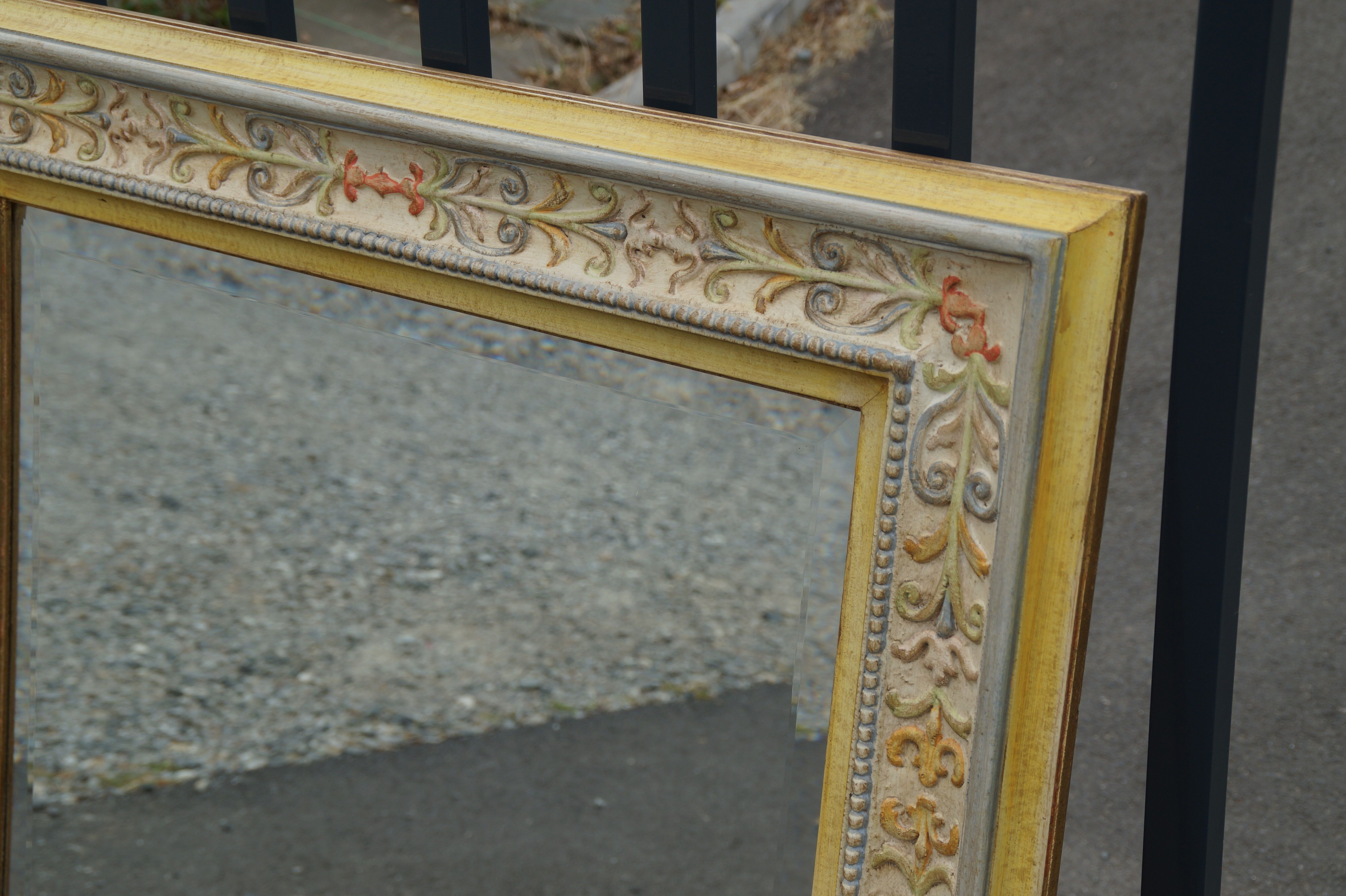 Pastel floral decoration mirror 100x80cm