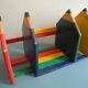 Pierre Sala vintage deco pencil bookends 80s bookends shelf