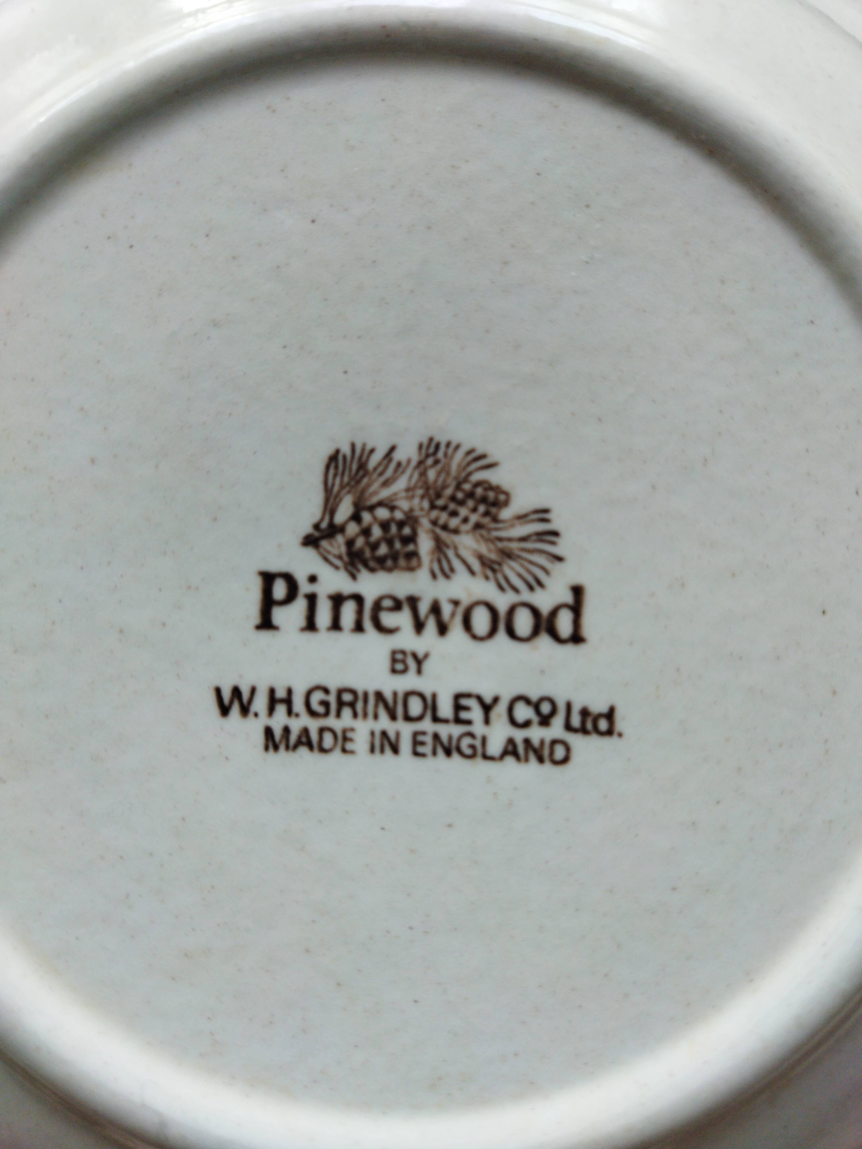 6 WH Grindley “Pinewood” soup plates