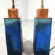 Ensemble de 2 grandes bases de lampes de table des années 1960.