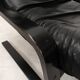 high-back scandianavian lounge chair in leather