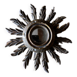 Miroir soleil en bois 1970