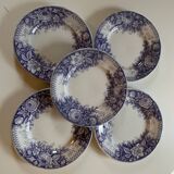 Assiettes dessert Sarreguemines modèle Jardinière XIXEME