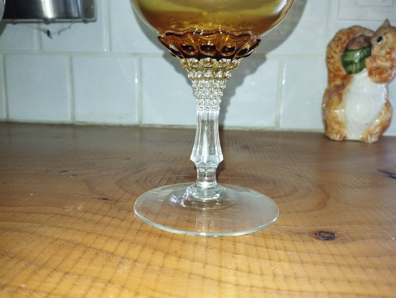 Empoli vase in amber blown glass – Italy, 1960s