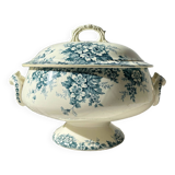 Vintage tureen Terre de fer bleu Saint Amand & Hammage model “Marie-Louise”