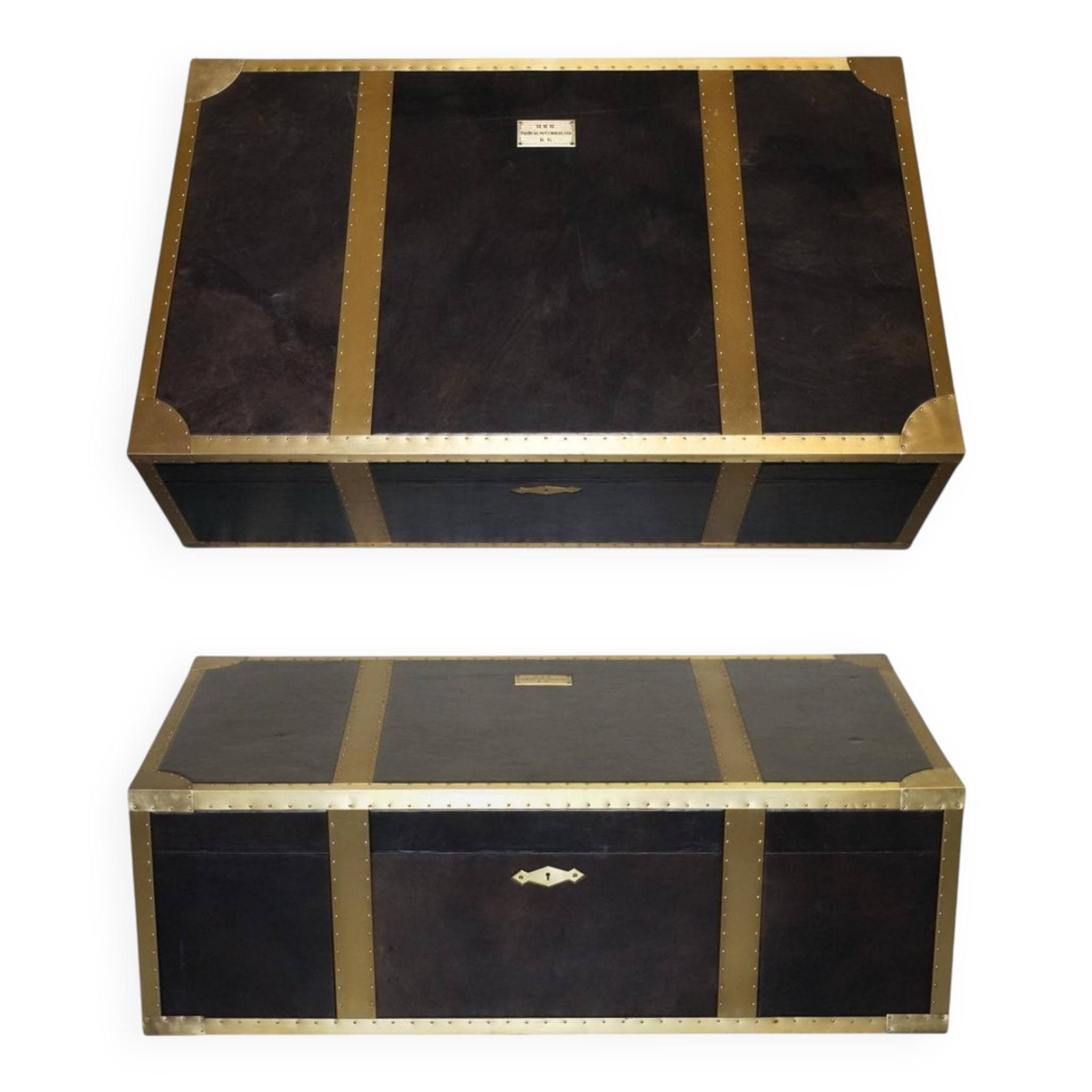 Cumberland Coffee Table with Red Velvet Lining by Timothy Oulton