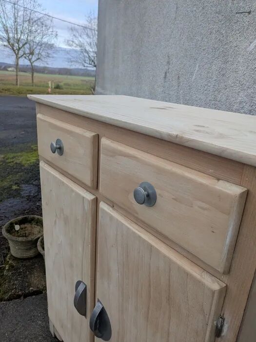 Buffet vintage en bois naturel